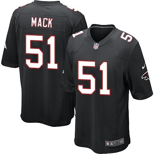 Nike Falcons #51 Alex Mack Black Alternate Youth Stitched NFL Elite Jersey - Click Image to Close